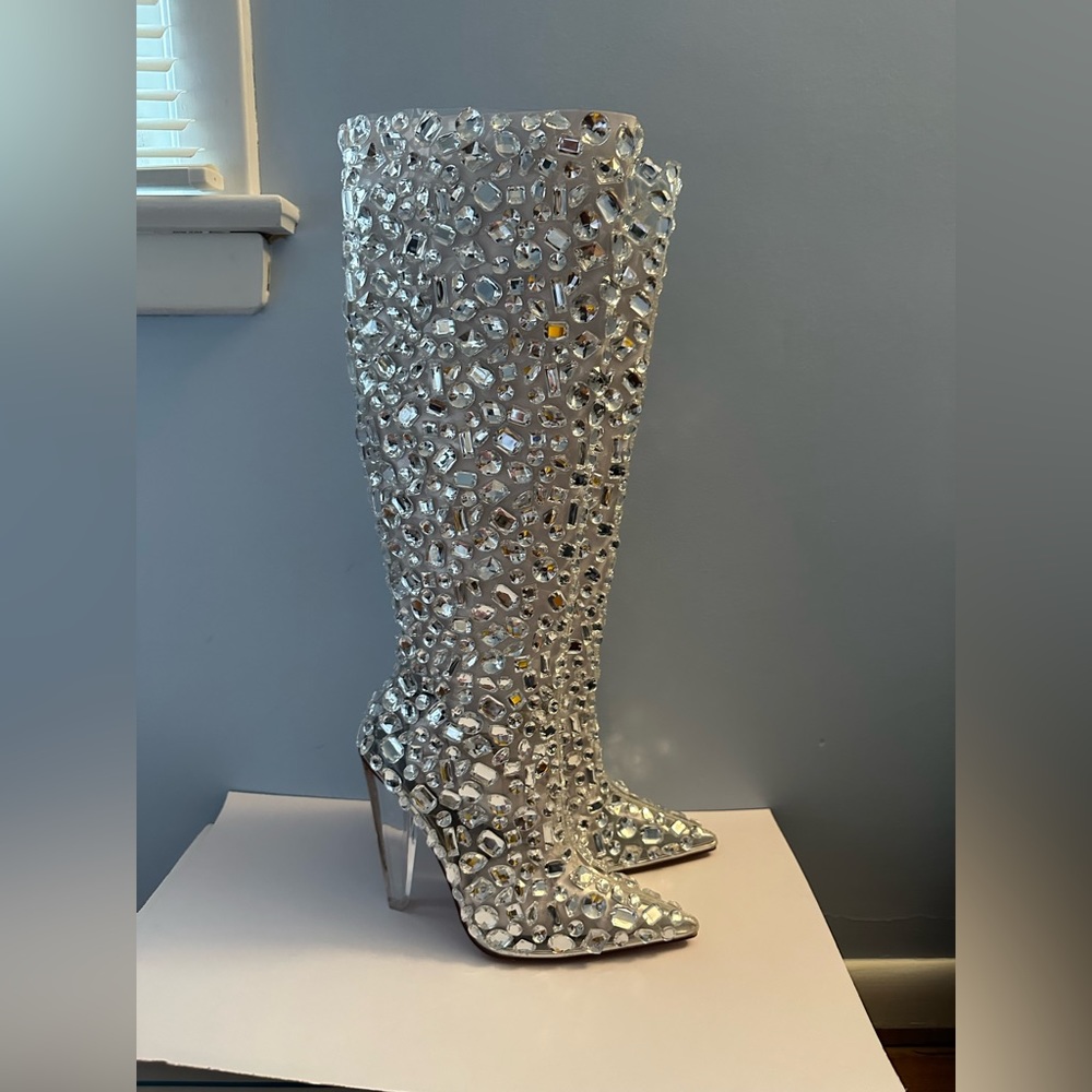 BLING! Clear Jeweled Boots from Amazing Lace